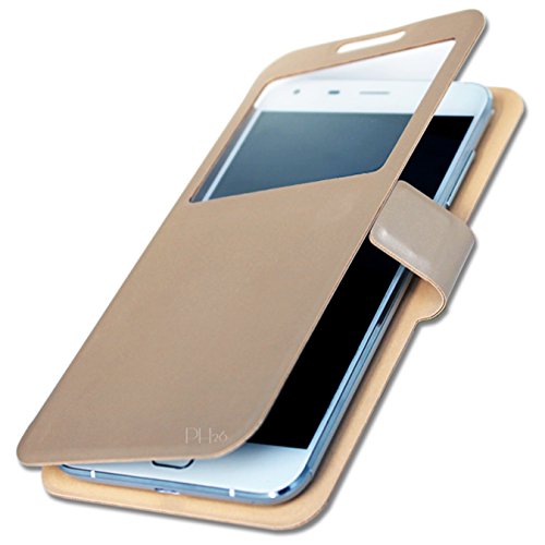 PH26 Wiko Starway Etui Housse Coque Folio Or Gold by