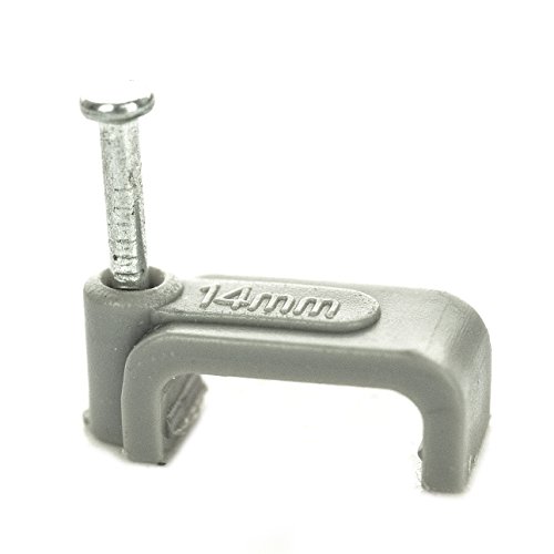 BG Kabelschellen für elektrische Zwillinge und Erdung, 6 mm, Grau, 50 Stück