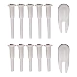 12 PCS Exercise Ball Plug Replacement Kit, White Yoga Ball Air Stopper Plugs with 5 cm and 3.7 cm Sizes, Fitness Equipment Maintenance Accessories for Inflatable Items