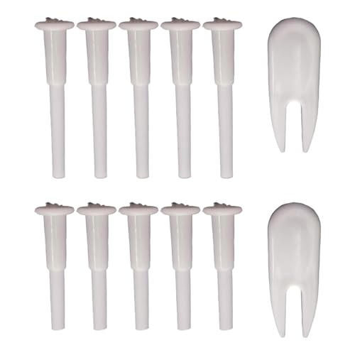 Image of 12 PCS Exercise Ball Plug Replacement Kit, White Yoga Ball Air Stopper Plugs with 5 cm and 3.7 cm Sizes, Fitness Equipment Maintenance Accessories for Inflatable Items