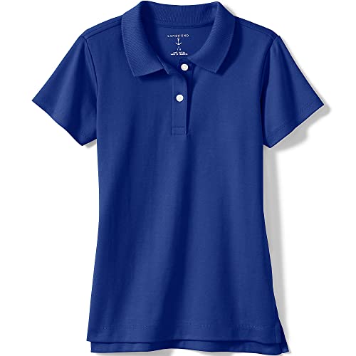 Image of Lands' End School Uniform Girls Short Sleeve Feminine Fit Interlock Polo Shirt