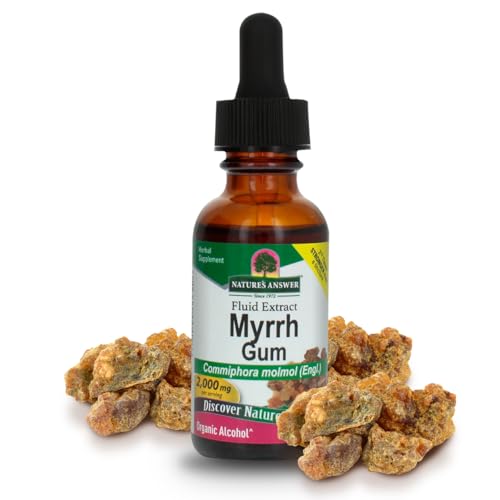 Natures Answer Myrrh Ole-Gum-Resin | Promotes Overall Health & Well-Being | Helps Aid in Digestion & Arthritis Pain | Organic Alcohol Vegan & Kosher Certified 1oz