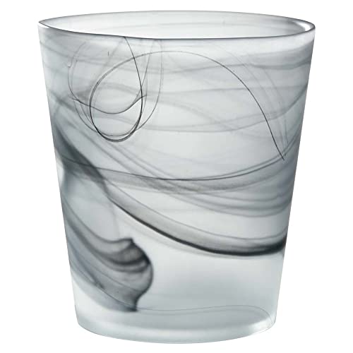 Annastore Orchideen Übertopf Tonja aus Glas Blumenübertopf Orchideentopf Glasübertopf (Schwarz Matt/Ø 21 / H 21 cm)