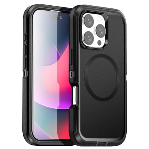 AICase for iPhone 16 Pro Case(6.3'),[Compatible with Magsafe] Magnetic Heavy Duty Drop Protection Full Body Rugged Shockproof/Dust Proof Military Protective Tough Durable Men Women 6.3' 2024