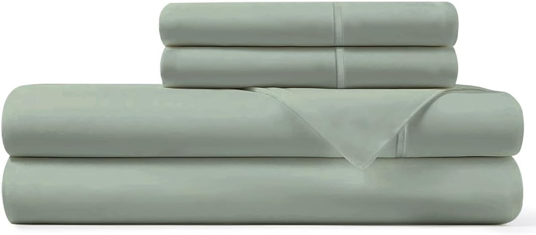 Pizuna 100% Cotton Duvet Cover Set Twin Size - Percale Weave Long Staple Combed Cotton Duvet Cover (68" x 86") with 4 Corner Ties & Button Closure - Cool and Crisp Twin Bedding Set - Light Pink