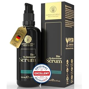 Introductieprijs biologisch hyaluron serum hoge dosis + Vit E • 100 ml • hyaluronzuurserumconcentraat – natuurlijke en duurzame cosmetica, Made in Germany – veganistisch serum gezicht – anti-aging