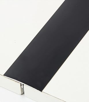XHP Aluminum Flooring Transition Strip T Molding Black Metal Floor Transition Strip Oak Wooden Edge Trim for Uneven Floors Doorways Color 100cm, Size Width 1.3 in 33cm