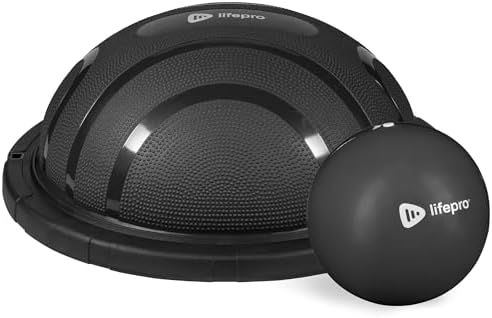 LifePro Halber Gymnastikball - Balance Trainer, 200 kg, beidseitig | Halb-Balance-Ball für Ganzkörpertraining, Rumpfstärkung und Fitness-Routinen zu Hause. Inklusive Pilatesball