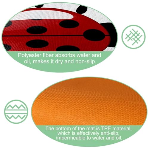 Tapete de cocina de 2 piezas lavable, tapete absorbente para pasillo de casa 6