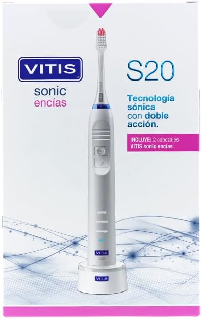 VITIS S20 Sonic Electric Toothbrush, Dual Action Technology, 3 Br...