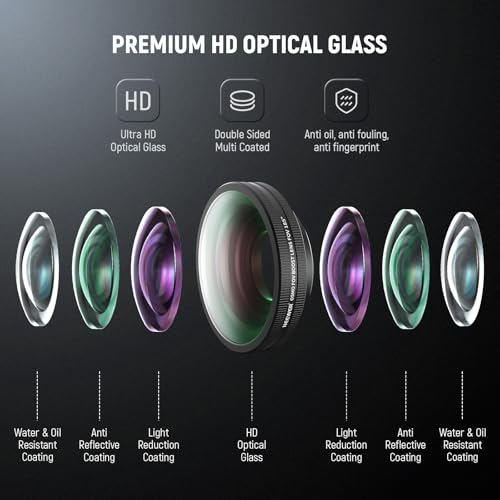 Image of NEEWER OSMO Action FOV Boost Lens, 185 FOV Wide Angle Lens Compatible with DJI OSMO Action 4 /5 Pro Accessories, Threaded Attachment Coated Action Camera Lens, FL-B30