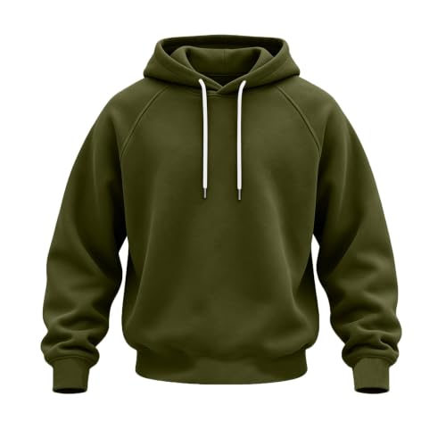 Mens Raglan Pullover Hoodie Drawstring Rib Cuffs Casual Travel Sweatshirt - image 6