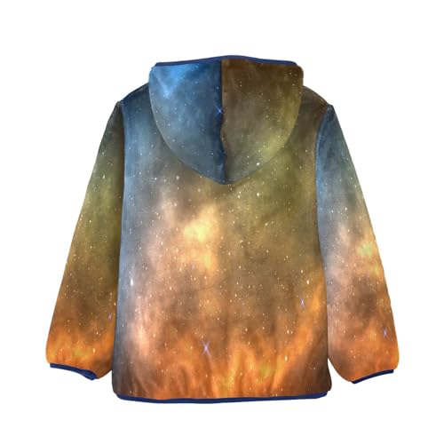 Colorful Starry Sky Galaxy Universe Toddler Jackets for Boys Winter Outerwear Kids 3T-10T2