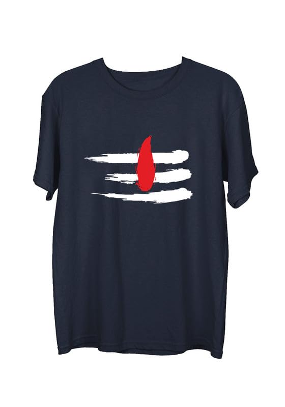 Wear Your Opinion Men's Cotton Shiva Printed Printed T-Shirt(Design: Shiva Tilak