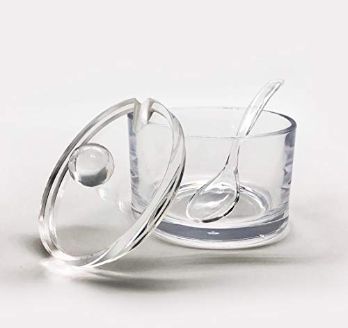 FDCuvée Heavy-Duty Acrylic Jam Jar Sugar Salt Spice Pepper Seasoning Condiment Bowl Box