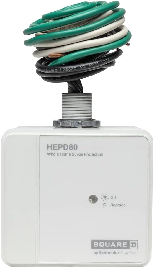 Square D HEPD80 Universal Whole House Surge Protection Device, 1-Phase, 3-Wire for 120/240V, 80kA - Circuit Breakers - 