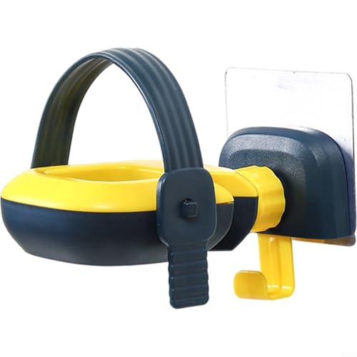 Support de rangement efficace pour sèche-cheveux, solution peu encombrante, autocollant non marquant (bleu)