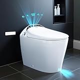 Alphabath Smart Toilet with Bidet built in, Bidet Toilet with Water Filtration, Pump assisted, Auto Open/Close/Flush, Blackout Flush, Nano Self-Cleaning Glaze, Auto Deodorizer, ADA Comfort Height