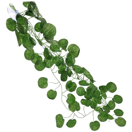 VILLCASE Plante Artificielle Décorative Verte pour Terrariums et Aquariums de Reptiles, Décoration Réaliste en Plastique, Installation Facile pour Habitat...