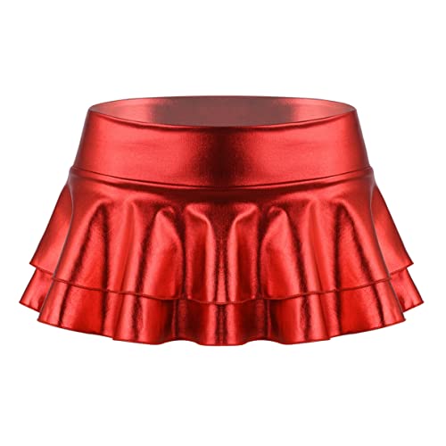 Vxuxlje Women's Transparent Pleated Skirt Clubwear High Waist See Through Short Mini Hot Skirt4