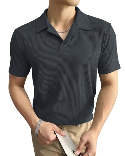Image of I ENTERPRISE Cotton Blend Regular Fit Round Spread Collar Solid Short Sleeve T-Shirt for Men & Boys