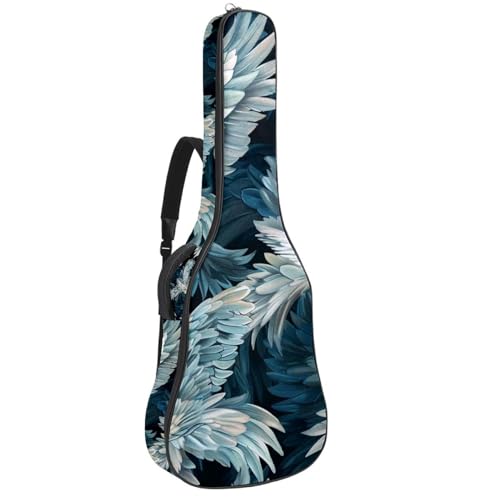 Sac de transport pour guitare acoustique bleu ailes d'ange 42.9 pouces housse imperméable