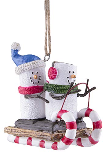 Gnz S'Mores Sledding On Toboggan Christmas/Everyday Ornament