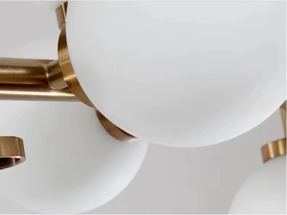 Lampadario Moderno G9 a 15 Luci, Metallo e PE, Design Elegante Stile Ottone per Soggiorno Sala da Pranzo Camera da Letto, Ø76cm – Modello B94