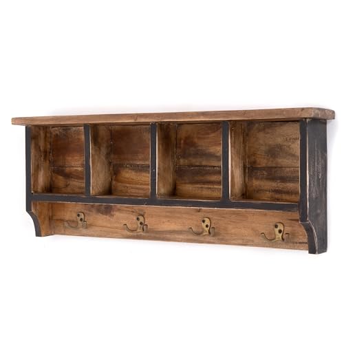 Appendiabiti da parete in legno riciclato Vintage 70, con...