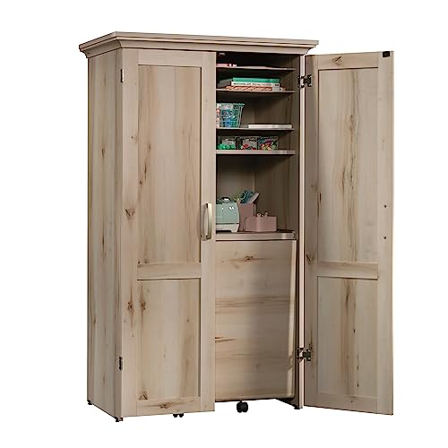 Image of Sauder Miscellaneous Storage Craft & Sewing Armoire, Pacific Maple finish
