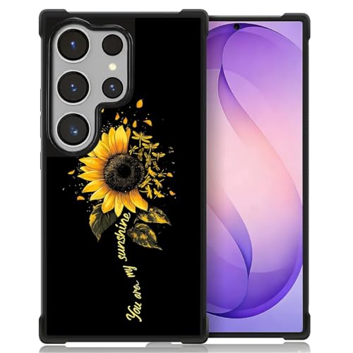 Goodsprout Compatible with Samsung Galaxy S26 Ultra Case,Amazing Pattern Design Shockproof Anti-Scratch Hard PC Back Case for Samsung Galaxy S26 Ultra Yellow Dragonfly Sunflower