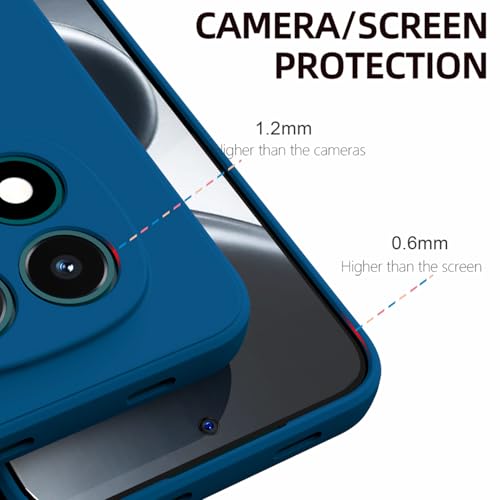 Image of Kapa Matte Protective Lens Flexible Back Cover for Redmi Note 15 Pro 5G | Slim Silicone with Soft Lining Shockproof Full Body Bumper Case (Blue)