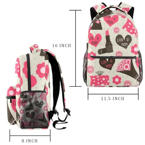 Sac de voyage décontracté multicolore 40cm à compartiment rouge à lèvres - 2