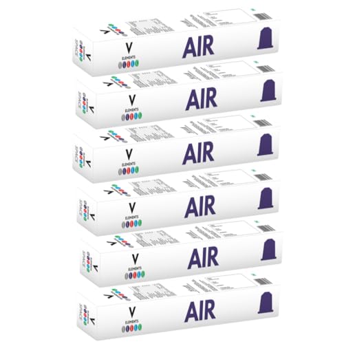 Image of FIVE ELEMENTS AIR Coffee Capsules | Intensity 9 | Premium AAA Coffee Beans | Nespresso Compatible Aluminium Pods (10 Capsules Per Pack) (Pack of 6)