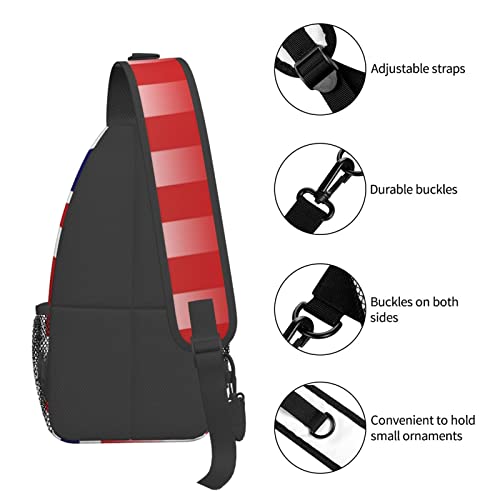Mochila bandolera unisex negra compacta y resistente miniatura 6