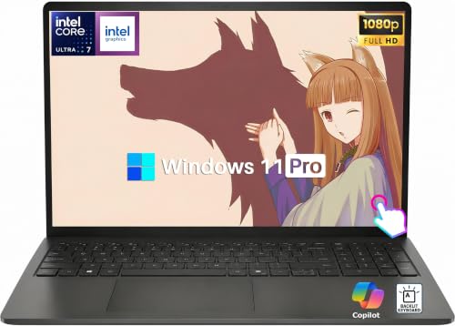 Dell 15.6�C���`�^�b�`�X�N���[���r�W�l�X�m�[�g�p�\�R���AIntel 12-Core Ultra 7 255U (�ő�5.2GHz AI PC)�A32GB DDR5 5600MT/s�A2TB SSD�AFHD�A���`�O���A�f�B�X�v���C�A�o�b�N���C�g�t��K