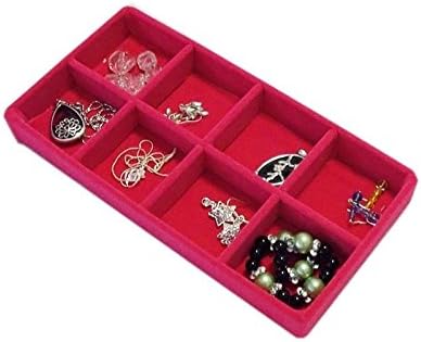 Rose Ring Necklace Compartment Velvet Holder 2 Pcs Fit For Necklace, Pendants,rings,bangle,bracelet,ect.jewelry Display Tray