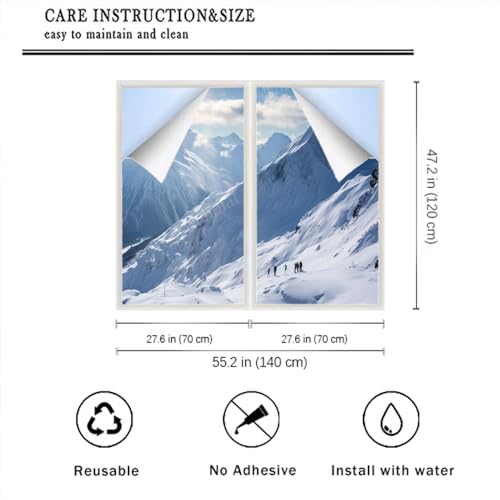 Película decorativa para ventana con diseño moderno nieve miniatura 2