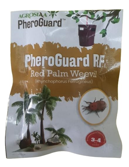 Agrosiaa Pheroguard RF Red Palm Weevil Lure - Agriculture Use | 50-60 Days Life | Pack of 5 | Eco-Friendly Pest Control (Traps Not Included)
