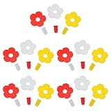 UTHCLO 15 Pezzi Mangiatore Uccelli Esterno Forma di Fiore in Plastica Strumento Alimentazione Colibrì Resistente e Decorativo per Giardino