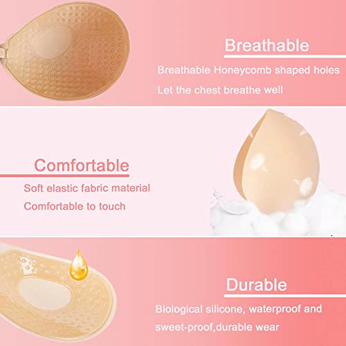 Image of Hasimor 2 PCS Strapless Adhesive Bra Invisible Push Up Sticky Bra Self Adhesive Bra for Women