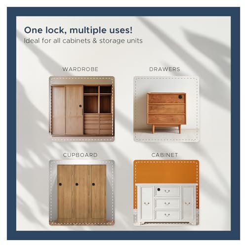 Image of Lifelong Smart Biometric Fingerprint Touch Wardrobe Lock | Keyless Cabinet & Drawer | Secure Cupboard Lock for Main Door & Wardrobes | USB Emergency Unlock | Auto & Manual Modes (Black, LLHSAW03)