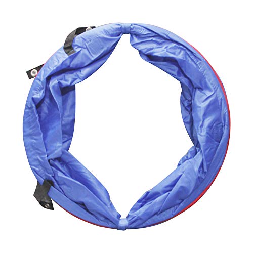 Pawise 11434 Agilitytunnel Hundetunnel Spieltunnel Sacktunnel 5 Meter, blau-rot