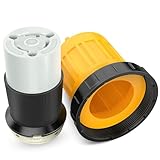 Nilight 30AMP RV Power Cord Cover Twist Lock with Boot Locking Plug 125V NEMA L5-30R ETL Listed Female Shore Connector Replacement Protector for Camper Caravan Trailer Van