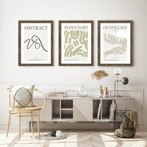 Image of Picrit 20x27 Rustic Brown Puzzle Frame, Picture Frame for Wall, 3 Pack