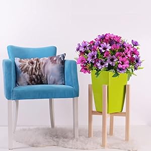 6 Bundles Artificial Wildflowers Fake Daisy Silk Faux Flowers with Stems Arrangements for Home Outdoor Indoor Vase Kitchen Table Office Party Garden Decoration (Purple) 6 Bundles Artificial Wildflowers Fake Daisy Silk Faux Flowers with Stems Arrangements for Home Outdoor Indoor Vase Kitchen Table Office Party Garden Decoration Purple