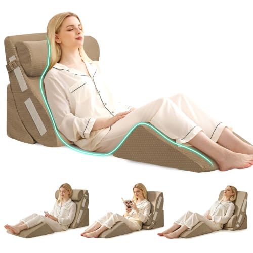 Bambulex 4PCS Wedge Pillow Set for After Surgery, Orthopedic Bed