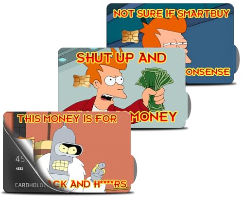 3 Credit Card Protector Set – Future Funny Meme Design, Waterproof PVC Cover for Debit and Credit Cards