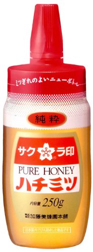 Amazon | 加藤美蜂園 サクラ印 純粋ハチミツ 250g | 株式会社 加藤美蜂