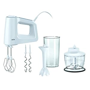 Braun Multimix 3 HM3135 WH Hand Mixer Blender Chopper, 220V (Not for USA),White